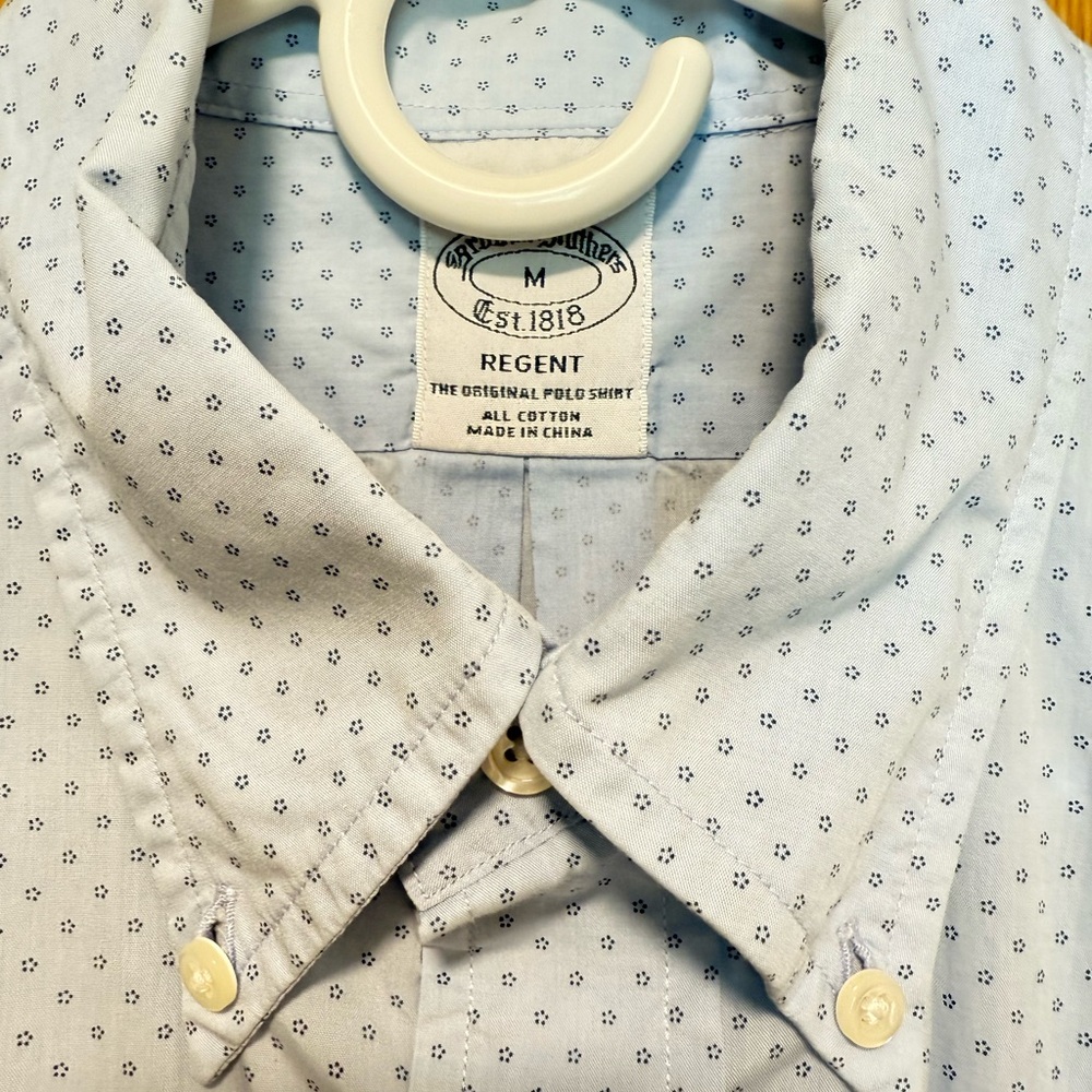Brooks Brothers Light Blue Patterned Men's Shirt